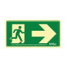 (6170-16H VE) ARCHIVO 2000 SEÑAL "SALIDA DE EMERGENCIA DERECHA" 160X320 PVC VERDE