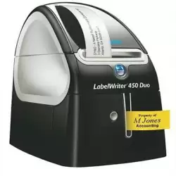(S0838920) DYMO ETIQUETADORA - ROTULADORA ELECTRÓNICA LABELWRITER NEGRO - PLATA MODELO 450 DUO (TÉRMICA DIRECTA