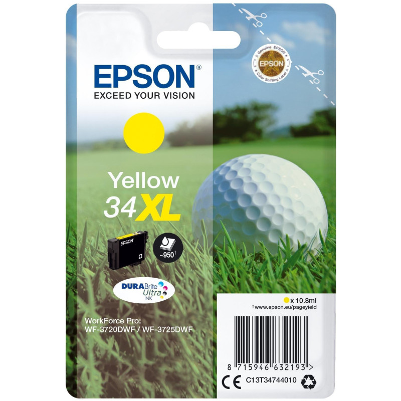 (C13T34744010) EPSON CARTUCHOS DE TINTA AMARILLO DURABRITE  ULTRA INK
