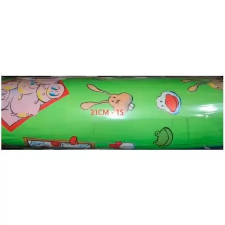 (1-BOB31-16) DM BOBINA DE PAPEL DE REGALO 31CM X 70M S/100 DISEÑO 31-16 ESTAMPADO MULTICOLOR