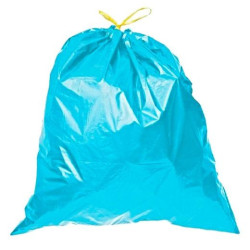 (4064) BOLSA DE BASURA AUTOCIERRE G80 30L 55X60 ELIO AZUL -ROLLO 15UD-