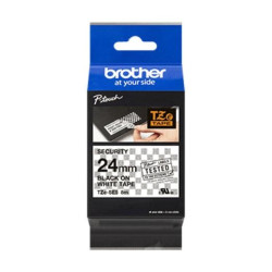 (TZESE5) BROTHER CINTA ROTULADORA LAMINADA DE SEGURIDAD TEXTO NEGRO SOBRE BLANCO - 24MMX8M