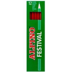 (C0131005) ALPINO LÁPICES DE COLORES FESTIVAL ROJO CAJA 12 UD