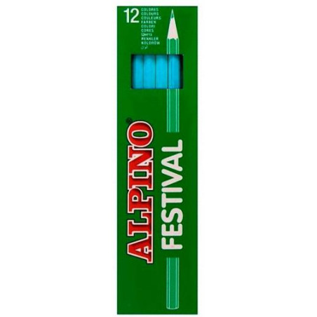 (C0131010) ALPINO LÁPICES DE COLORES FESTIVAL AZUL CLARO CAJA 12 UD
