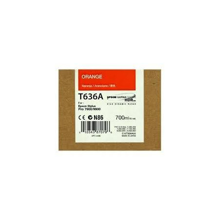(C13T636A00) EPSON GF STYLUS PHOTO 7900/9900 CARTUCHO NARANJA