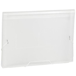 (1913KF02) CARCHIVO CLASIFICADOR ACORDEÓN FOLIO 13 DPTOS C/GOMA PP TRANSLÚCIDO INCOLORO