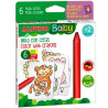 (DA002006) ALPINO CERAS BABY "LA JUNGLA" PARA BEBÉS CON CARTAS PARA COLOREAR ESTUCHE DE 6 C/SURTIDOS