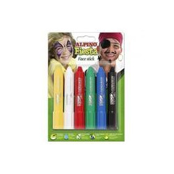 (DL000014) ALPINO MAQUILLAJE EN BARRA FIESTA FACE STICK PACK DE 6 C/SURTIDOS