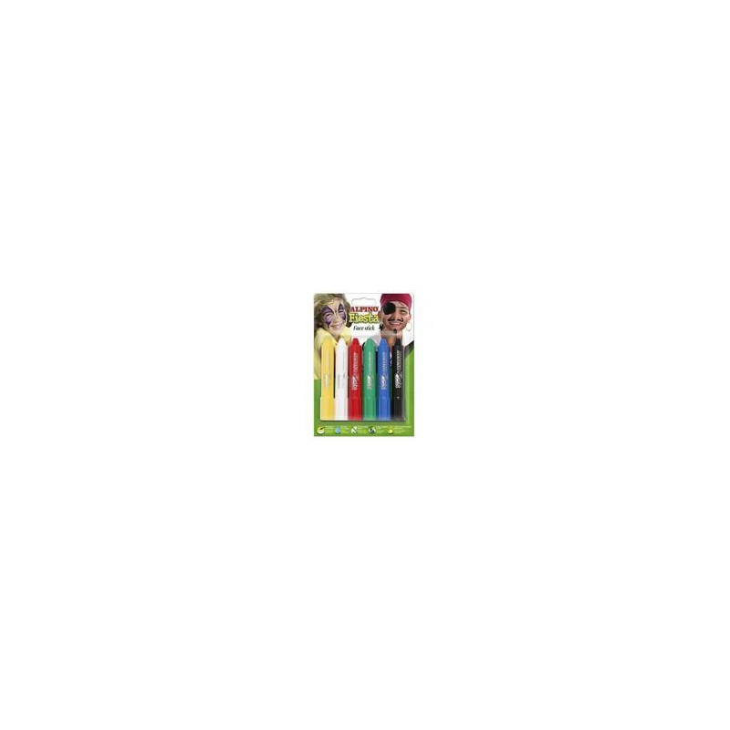 (DL000014) ALPINO MAQUILLAJE EN BARRA FIESTA FACE STICK PACK DE 6 C/SURTIDOS