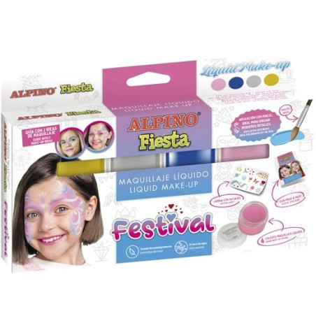 (DL000110) ALPINO MAQUILLAJE LÍQUIDO FESTIVAL ESTUCHE 4U C/SURTIDOS