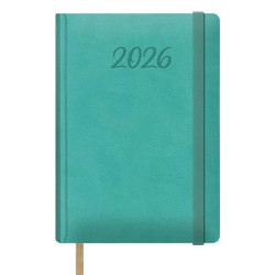 (12883-2026) DOHE AGENDA ANUAL SAMBA 15X21CM DP CIERRE C/GOMA VERDE MENTA 2026