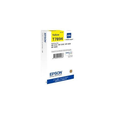 (C13T789440) EPSON CARTUCHO AMARILLO XXL 4000 PAGINAS WORKFORCE PRO WF-5XXX SERIES