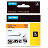 (18436) DYMO RHINO CINTA DE ETIQUETAS INDUSTRIAL ADHESIVA ID1-19, NEGRO SOBRE NARANJA DE 19MMX5´5M, VINILO (S0718500)