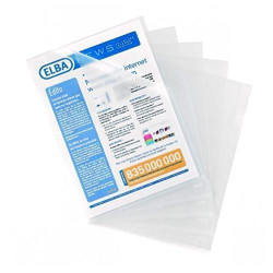 (400005376) ELBA DOSSIER UÑERO STANDARD FOLIO 120 MICRAS CAJA 100U PIEL DE NARANJA TRANSPARENTE