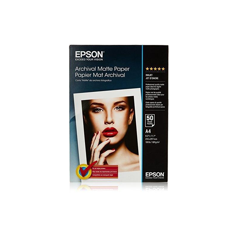 (C13S041342) EPSON PAPEL MATE LARGA DURACIÓN (ARCHIVAL MATTE PAPER) A4