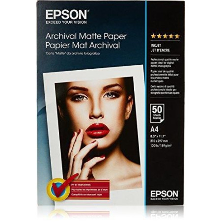 (C13S041342) EPSON PAPEL MATE LARGA DURACIÓN (ARCHIVAL MATTE PAPER) A4