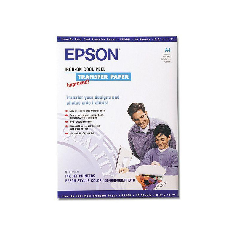 (C13S041154) EPSON PAPEL TRANSFER IRON-ON COOL PEEL