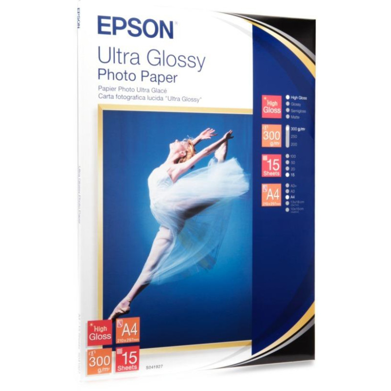 (C13S041927) EPSON PAPEL ULTRA GLOSSY PHOTO PAPER A4 (15 HOJAS)