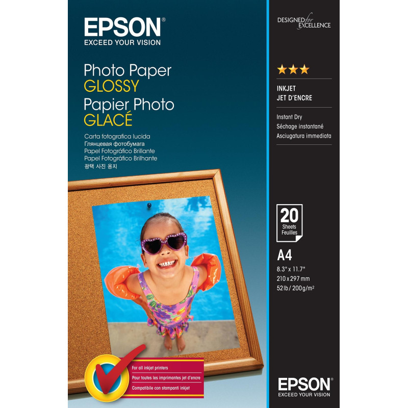 (C13S042538) EPSON PAPEL PHOTO  A4 20 HOJAS 200 GRS