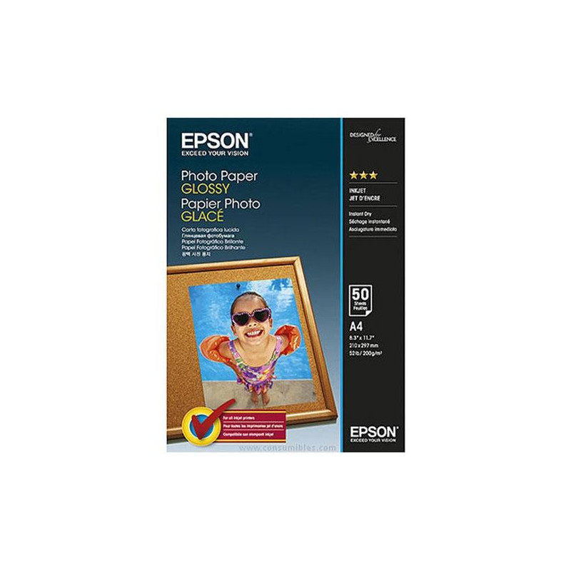(C13S042539) EPSON PAPEL PHOTO GLOSSY A4 50 HOJAS 200 GRAMOS