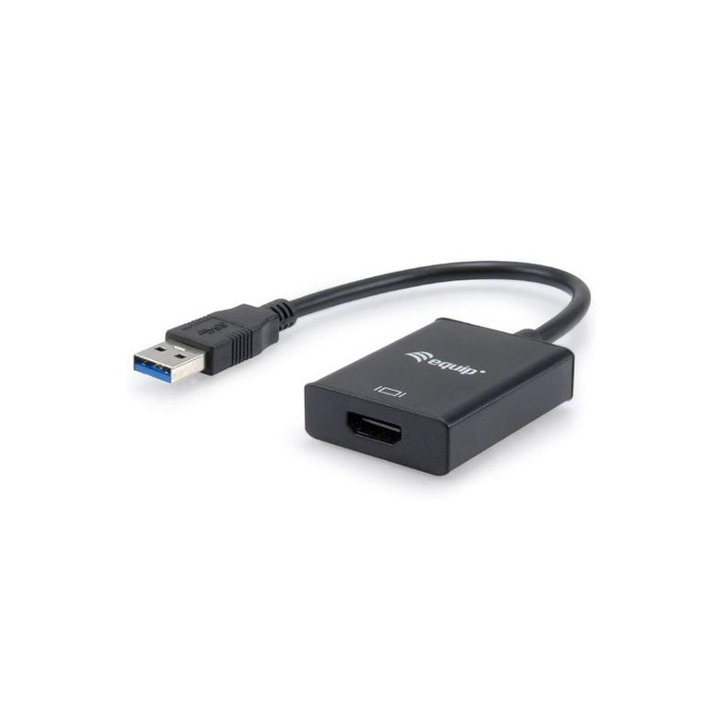 (133385) EQUIP CABLE ADAPTADOR USB 3.0 MACHO A HDMI HEMBRA NEGRO