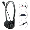 (245302) EQUIP AURICULARES ESTÉREO JACK 3.5MM ULTRALIGEROS CON MICRÓFONO FLEXIBLE AJUSTABLE NEGRO
