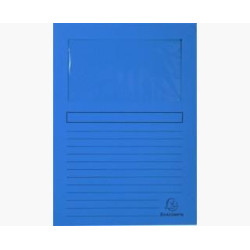 (50102E) EXACOMPTA SUBCARPETA A4 FOREVER CON VENTANA AZUL MARINO 120GR -100U-