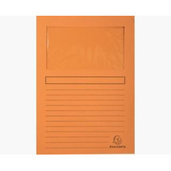 (50104E) EXACOMPTA SUBCARPETA A4 FOREVER CON VENTANA NARANJA 120GR -100U-