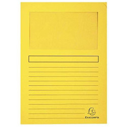 (50109E) EXACOMPTA SUBCARPETA A4 FOREVER CON VENTANA AMARILLO -100U-