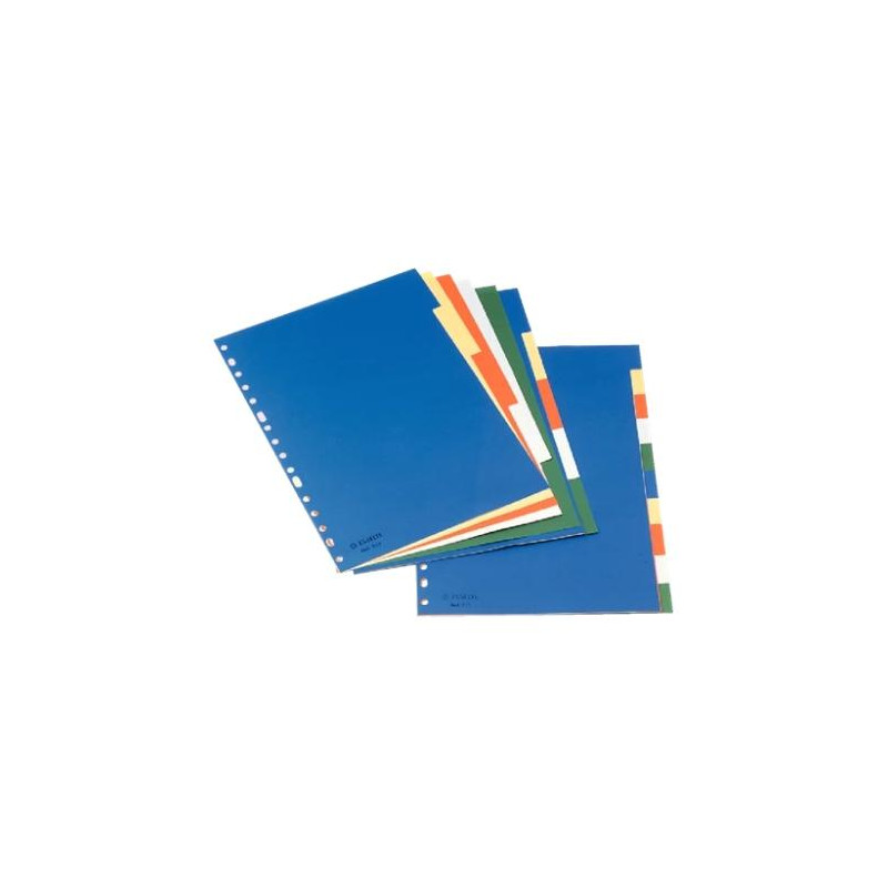 (11709) ESSELTE SEPARADORES 5 POSICIONES A4 PP COLORES CON CARÁTULA ÍNDICE CARTÓN BLANCO / NEGRO