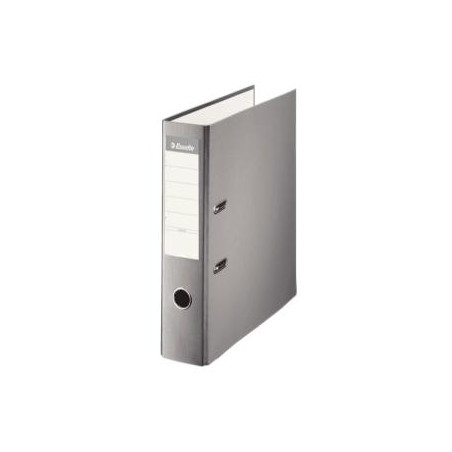 (42322) ESSELTE ARCHIVADOR PALANCA FOLIO LOMO ANCHO PP INTERIOR FORRADO EN PAPEL RADO CANTONERAS GRIS