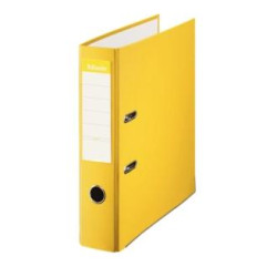 (42324) ESSELTE ARCHIVADOR PALANCA FOLIO LOMO ANCHO PP INTERIOR FORRADO EN PAPEL RADO CANTONERAS AMARILLO