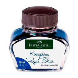 (149839) FABER CASTELL TINTERO 30ML TINTA BORRABLE AZUL REAL