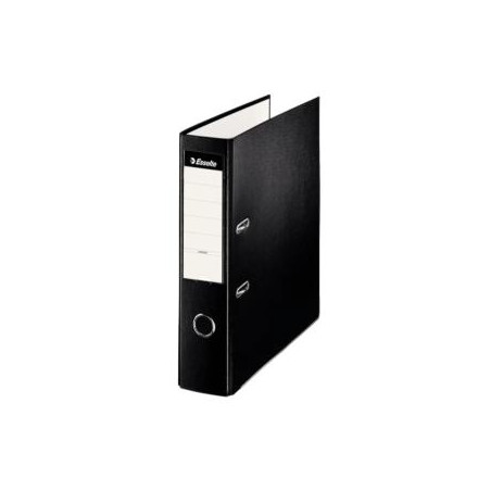 (42304) ESSELTE ARCHIVADOR PALANCA FOLIO LOMO ANCHO PP INTERIOR FORRADO EN PAPEL RADO CANTONERAS NEGRO