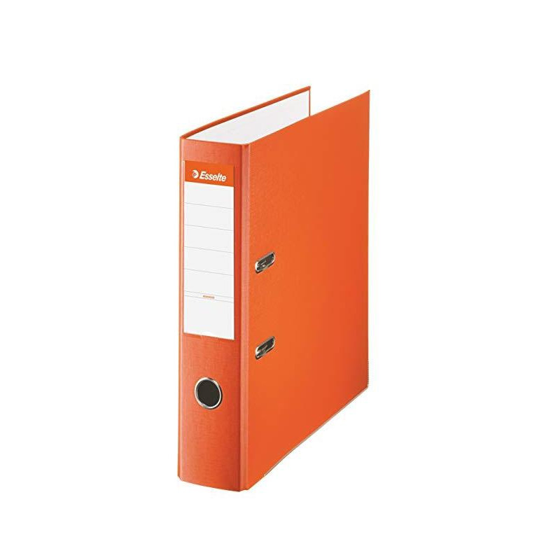 (42323) ESSELTE ARCHIVADOR PALANCA FOLIO LOMO ANCHO PP INTERIOR FORRADO EN PAPEL RADO CANTONERAS NARANJA