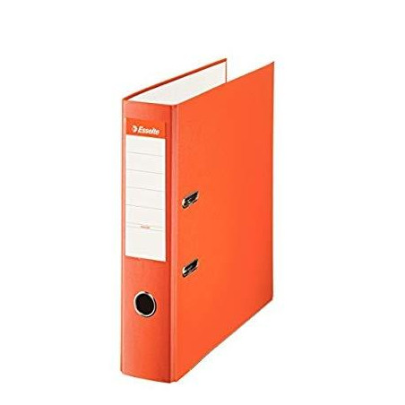 (42331) ESSELTE ARCHIVADOR PALANCA A4 LOMO ANCHO PP INTERIOR FORRADO EN PAPEL RADO CANTONERAS NARANJA
