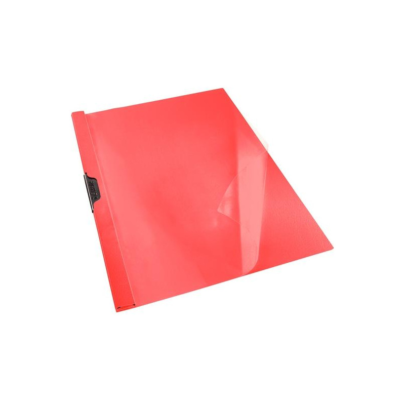 (563730) ESSELTE DOSSIER PRESENTACIÓN CLIP-FILES PVC A4 PINZA METÁLICA VIVIDA ROJO -25UD-