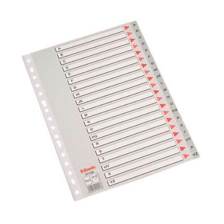(47138) ESSELTE INDICE ABECEDARIO SEPARADOR MULTITALADRO FOLIO GRIS POLIPROPILENO