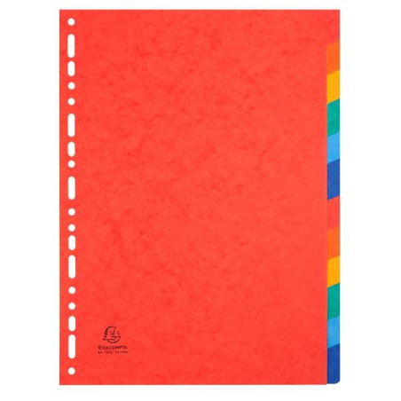 (1412E) EXACOMPTA SEPARADORES NATURE FUTURE CARTULINA LUSTRADA 225GR 12 POSICIONES A4 COLORES