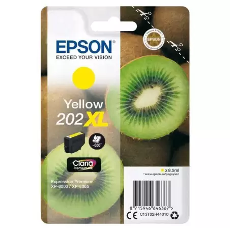 (C13T02H44010) EPSON SINGLEPACK YELLOW 202XL CLARIA PREMIUM INK