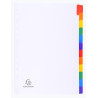 (2312E) EXACOMPTA SEPARADORES CARTULINA BLANCA 160GR 12 POSICIONES A4 PESTAÑAS COLORES