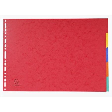 (2905E) EXACOMPTA SEPARADORES NATURE FUTURE CARTULINA LUSTRADA 400GR 5 POSICIONES A3 COLORES
