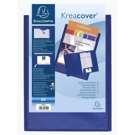 (43502E) EXACOMPTA CARPETA DE PROYECTOS KREA COVER PERSONALIZABLE A4 POLIPROPILENO AZUL UNITARIA