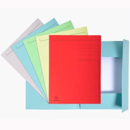 (448000E) EXACOMPTA SUBCARPETA IMPRESA 3 SOLAPAS FOREVER A4 280GR COLORES SURTIDOS