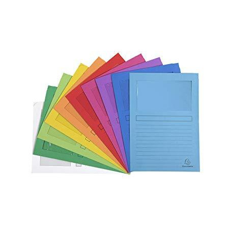 (50000E) EXACOMPTA SUBCARPETA A4 FOREVER CON VENTANA SURTIDAS 120GR -50U-