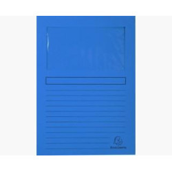 (50102E) EXACOMPTA SUBCARPETA A4 FOREVER CON VENTANA AZUL MARINO 120GR -100U-