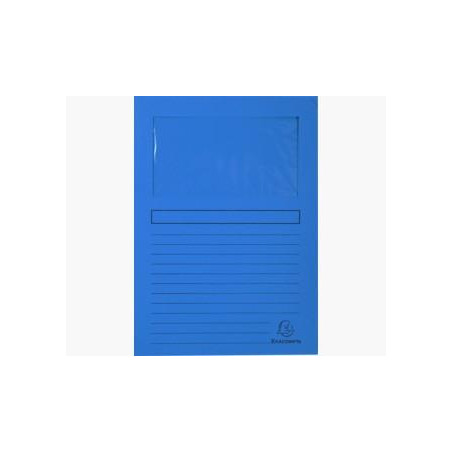 (50102E) EXACOMPTA SUBCARPETA A4 FOREVER CON VENTANA AZUL MARINO 120GR -100U-