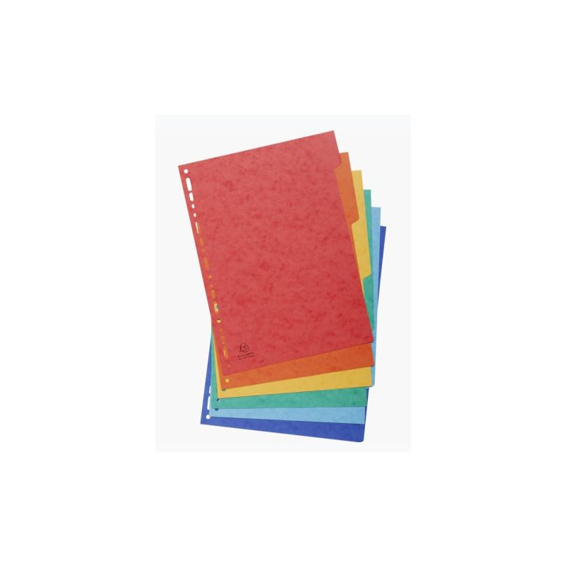 (1406E) EXACOMPTA SEPARADORES NATURE FUTURE CARTULINA LUSTRADA 225GR 6 POSICIONES A4 COLORES