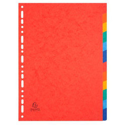 (1412E) EXACOMPTA SEPARADORES NATURE FUTURE CARTULINA LUSTRADA 225GR 12 POSICIONES A4 COLORES