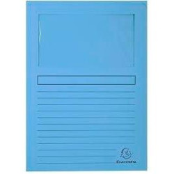 (50106E) EXACOMPTA SUBCARPETA A4 FOREVER CON VENTANA AZUL CLARO 120GR -100U-